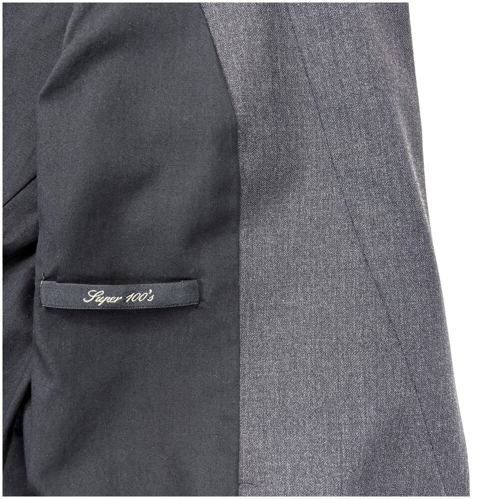 Tara Jarmon Z Victory Wool Blazer VTG Y2K Women 40 US 8 Gray Suit Jacket France - Picture 8 of 9